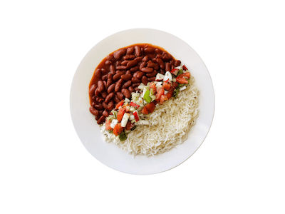 example of a plant-based pregame meal plate