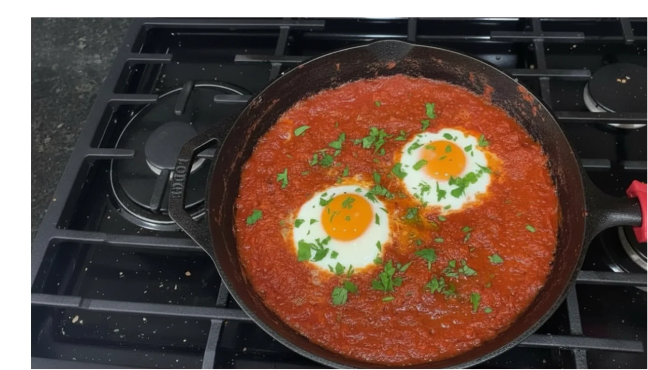 Mediterranean Baked Eggs in Tomato Sauce